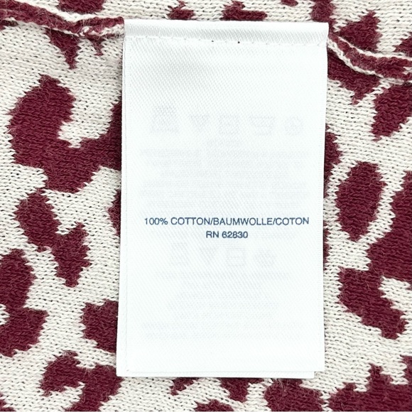 Lands’ End Supima Cotton Leopard Print Buttoned Cardigan Sweater Medium - Picture 7 of 9
